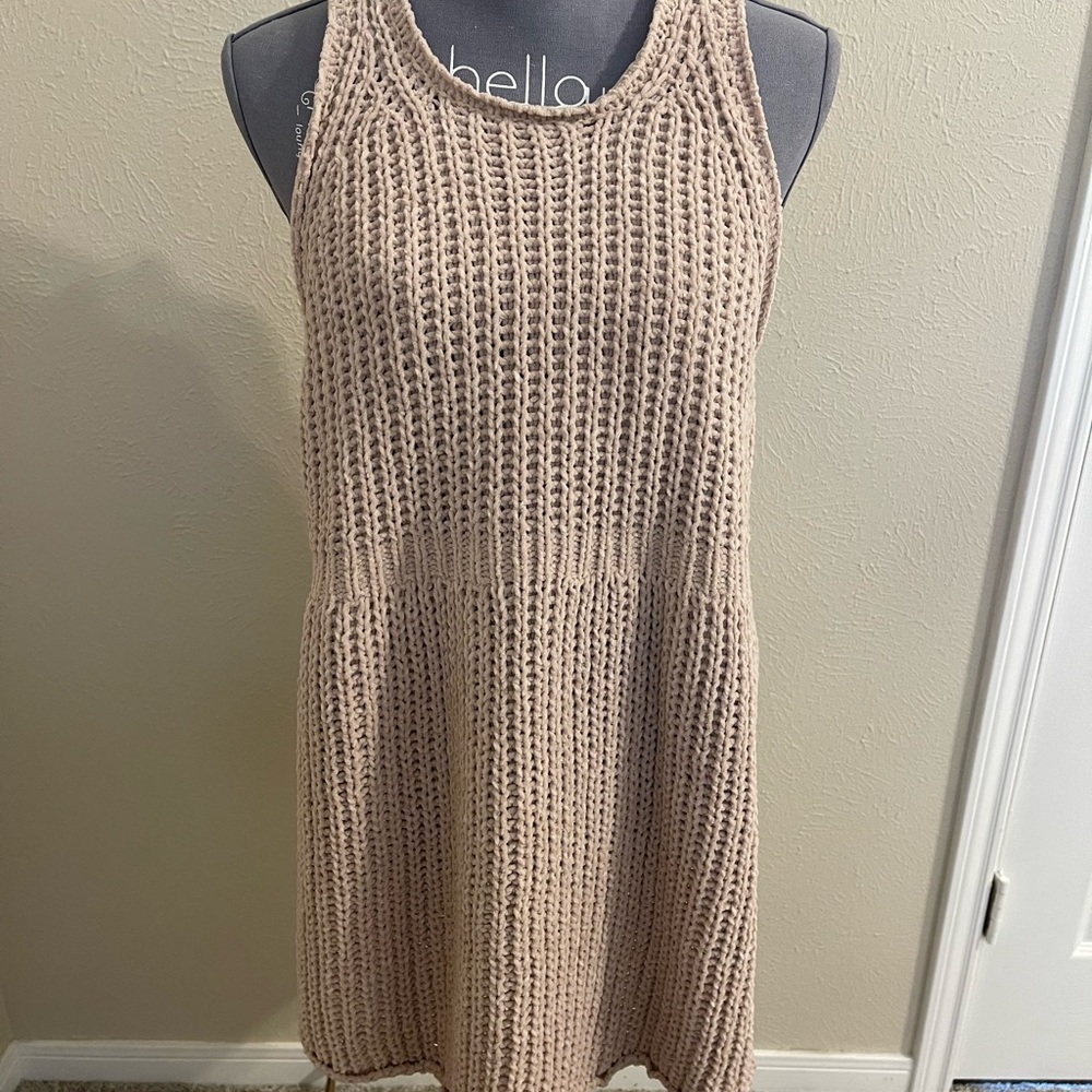 POL Chunky Sleeveless Knit Tunic with Back Zipper